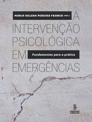 cover image of A intervenção psicológica em emergências